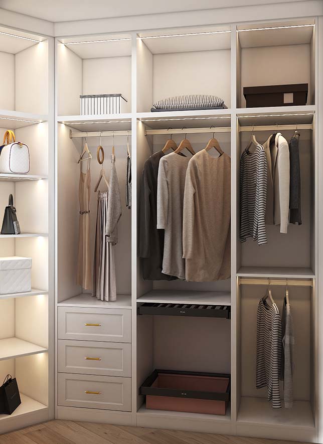 Minimalism White L-Shaped Walk In Closet 3 Minimalism White L-Shaped Walk In Closet