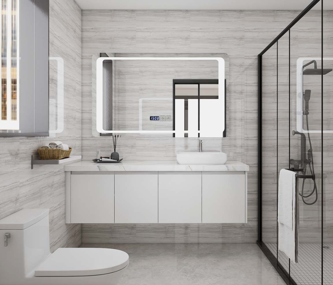 Minimalist Elegance: Exploring a White Plywood Bathroom Vanity