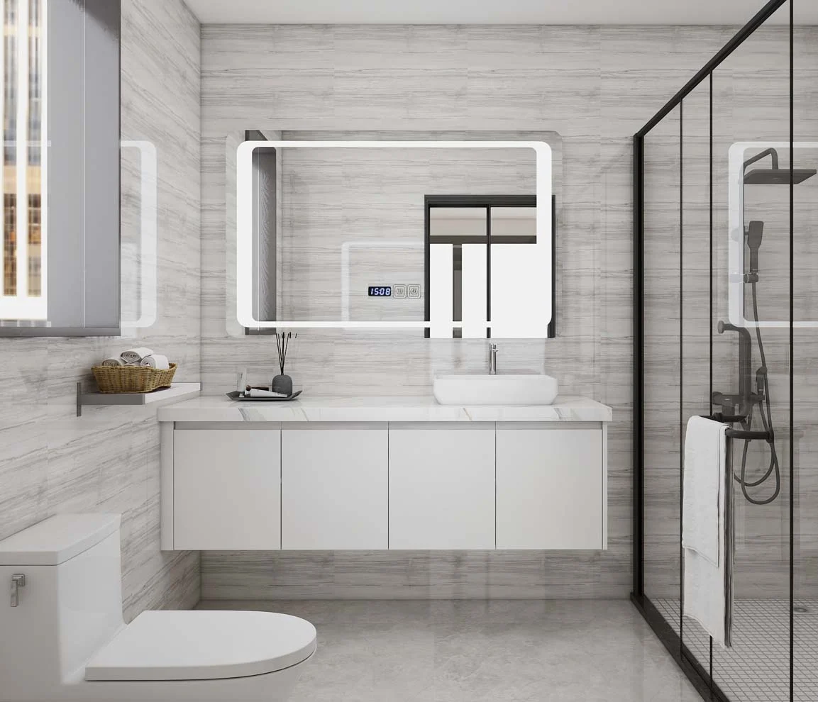 Minimalist Elegance: Exploring a White Plywood Bathroom Vanity