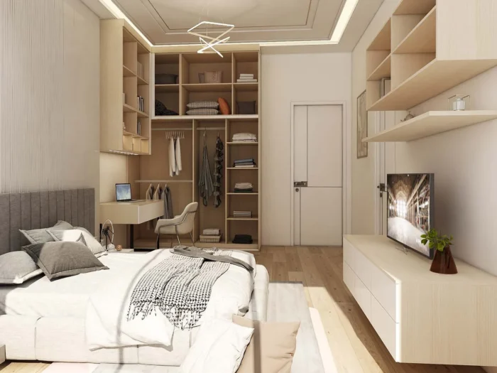 Minimalist Elegance: Exploring a White Sliding Door Wardrobe