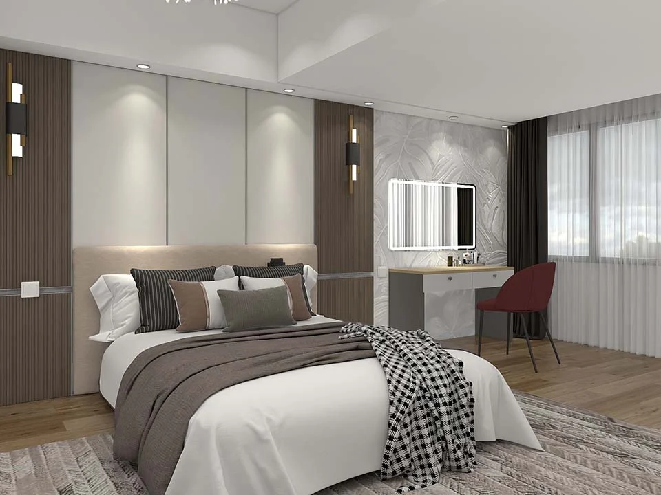 Minimalist Elegance Two-tone Sliding Door Wardrobe