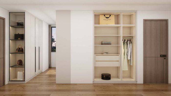 Modern Gallery Cream Melamine Hinged Wardrobes