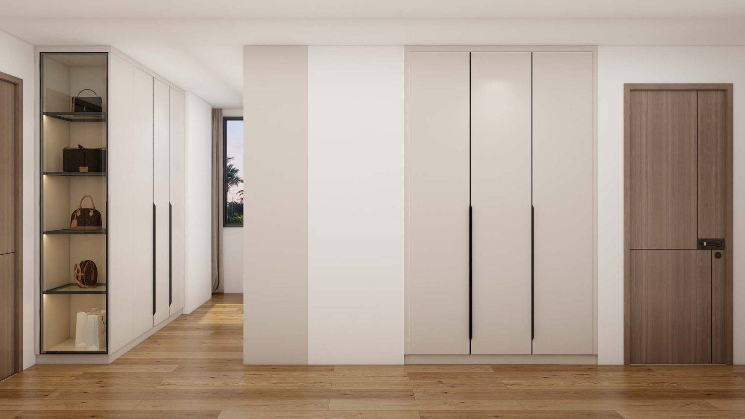 Modern Gallery Cream Melamine Hinged Wardrobes 2 Modern Gallery Cream Melamine Hinged Wardrobes