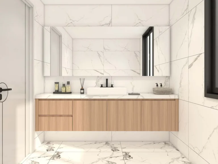 Modern Gallery Wood Veneer Plywood Bathroom Vanity