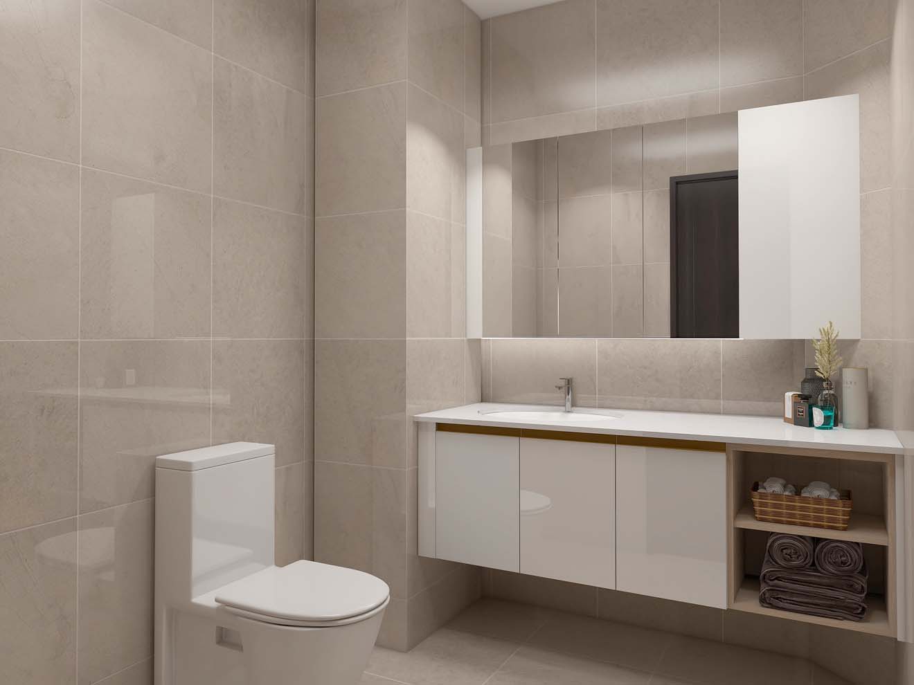 Modern White Lacquer Plywood Bathroom Vanity 2 Modern White Lacquer Plywood Bathroom Vanity
