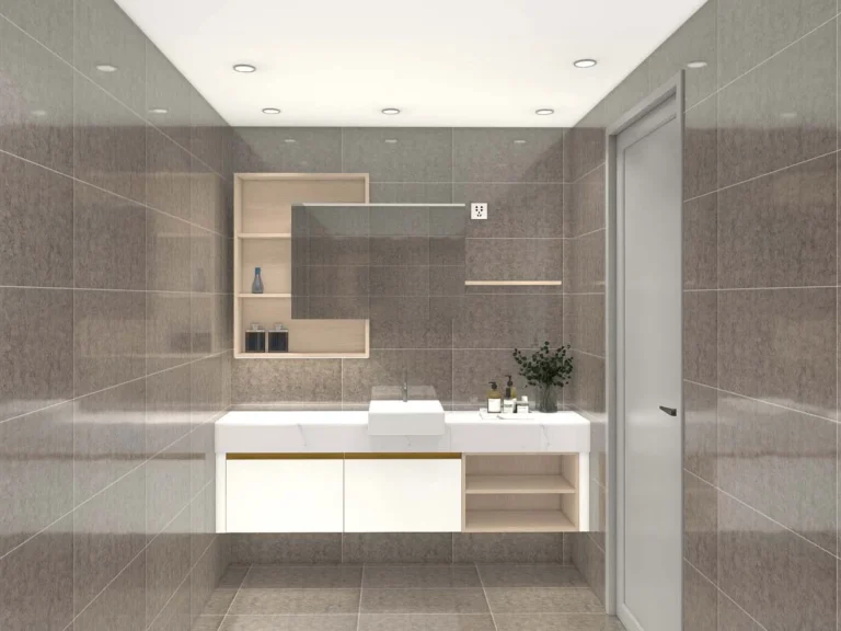 Modern White Lacquer Plywood Bathroom Vanity