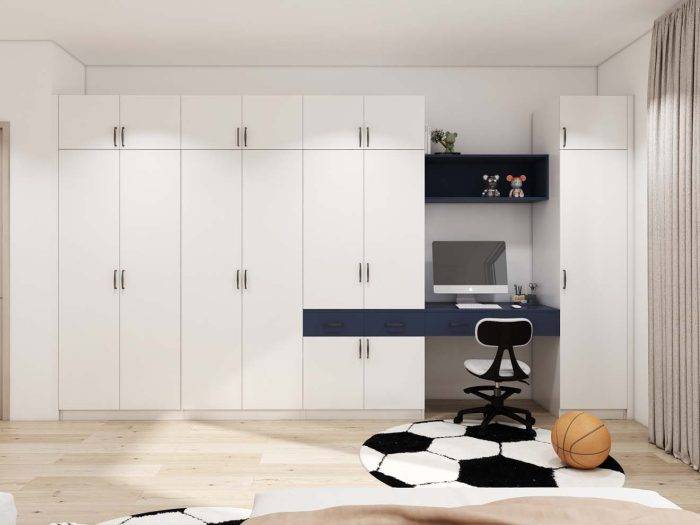 Sleek Modern Bedroom Closet Design with Functional Storage