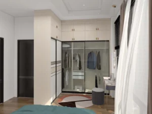 Seamless Elegance in Glass Sliding Door Wardrobe Design