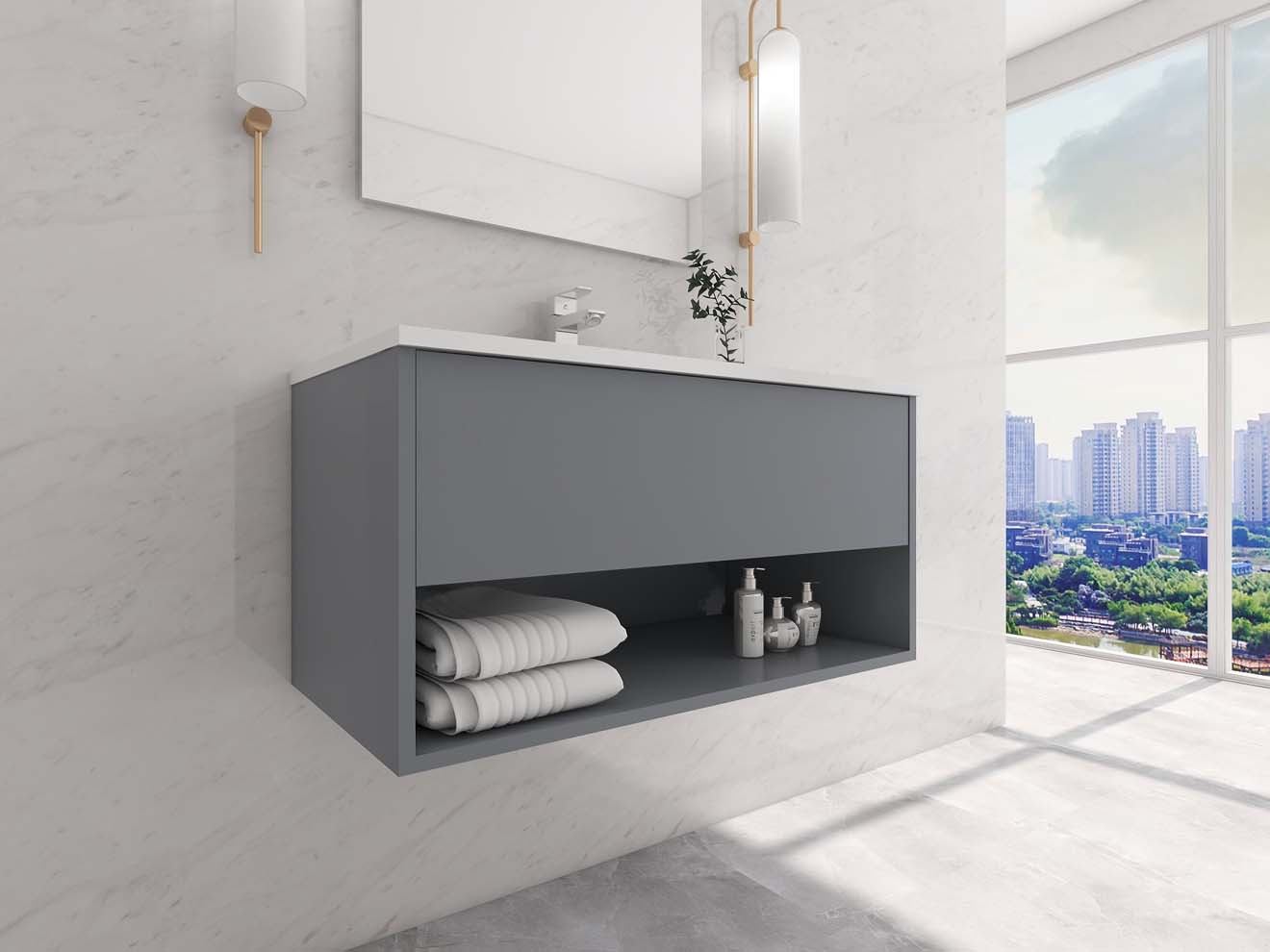 Minimalist Floating Small Bathroom Vanity in Modern Decor 2 Minimalist Floating Small Bathroom Vanity in Modern Decor