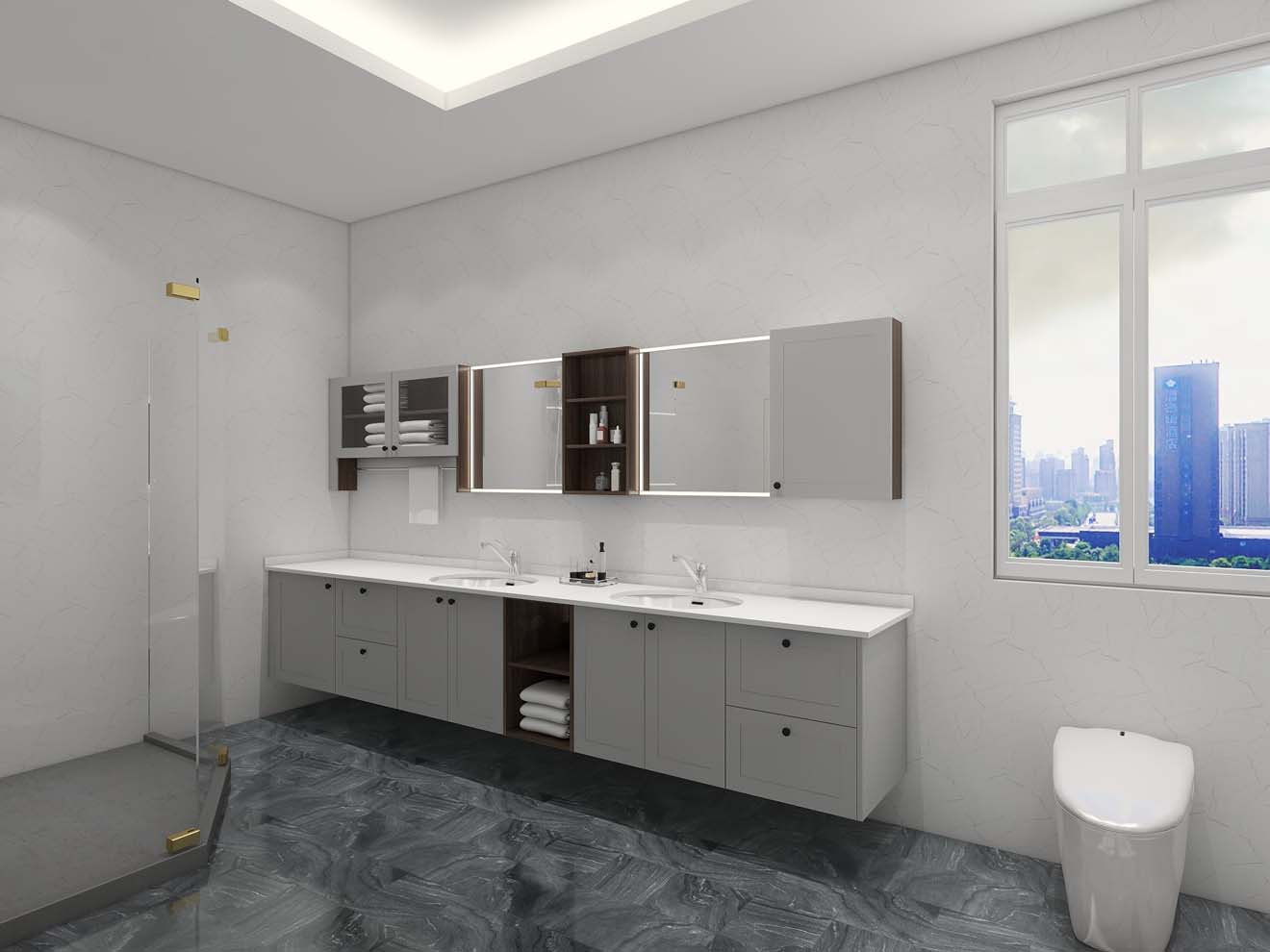 Minimalist Floating Small Bathroom Vanity in Modern Decor