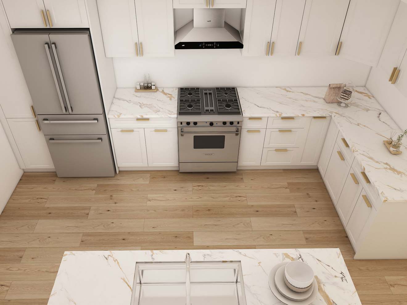 Elegant White Shaker Cabinet Design with Modern Touches