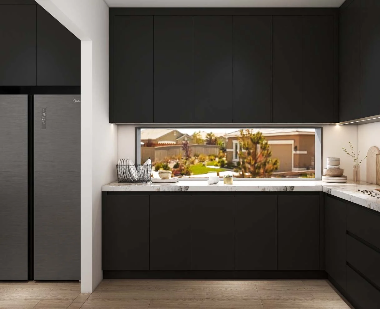 Modern Elegance with Glossy Lacquer Kitchen Cabinets - PA Kitchen