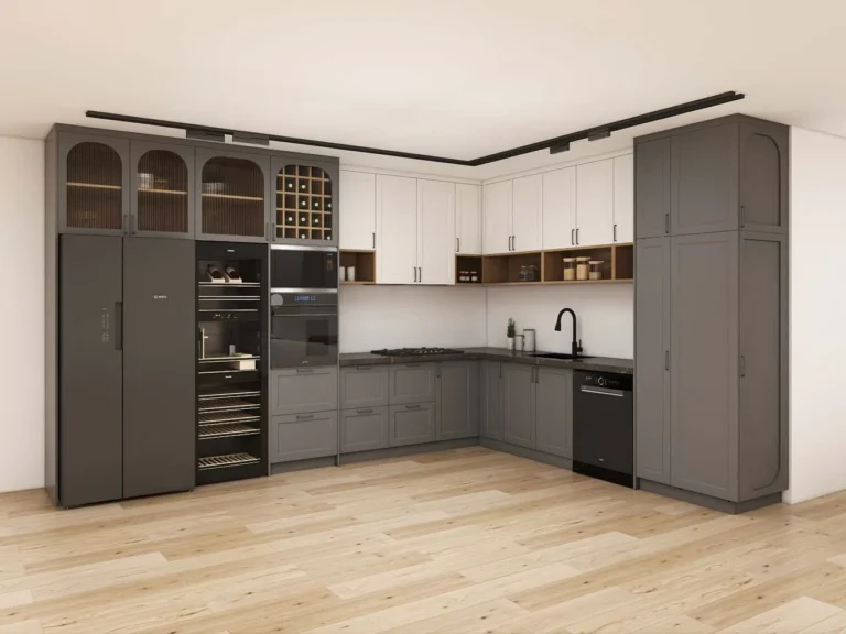 Timeless Shaker Style Cabinet Doors in a Modern Two-Tone Kitchen