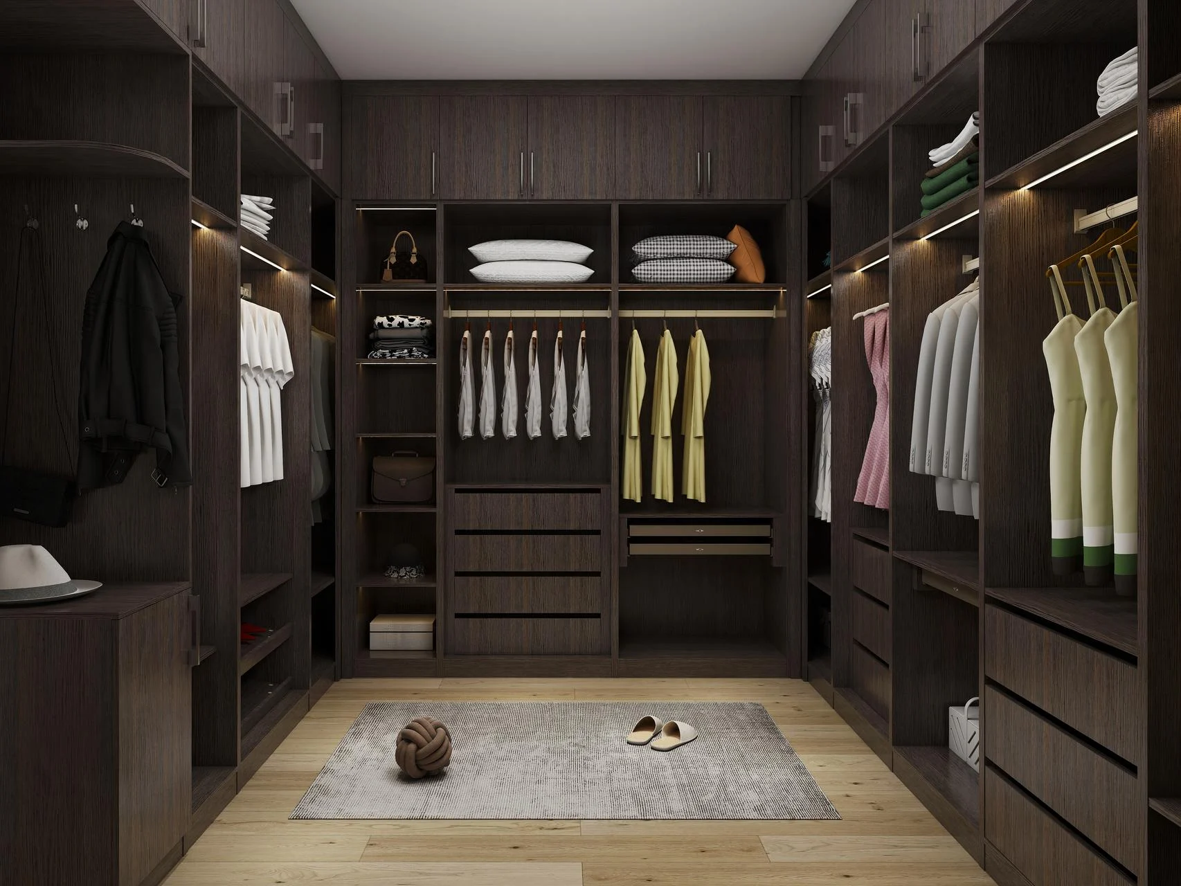 Walk In Closet 10 Luxurious Wood Walk-In Closet for Elegant Storage Solutions