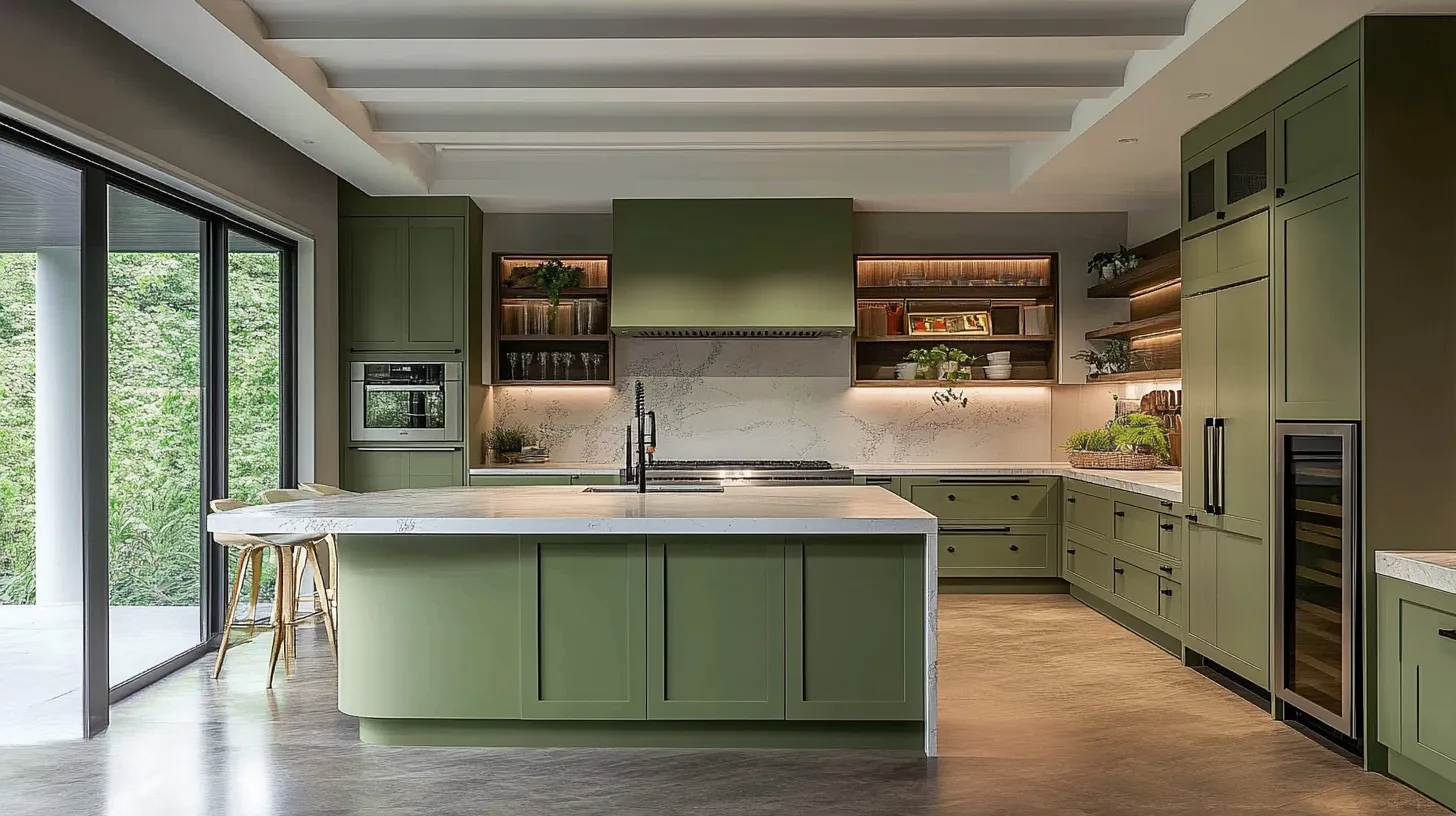 Farmhouse Green Cabinet