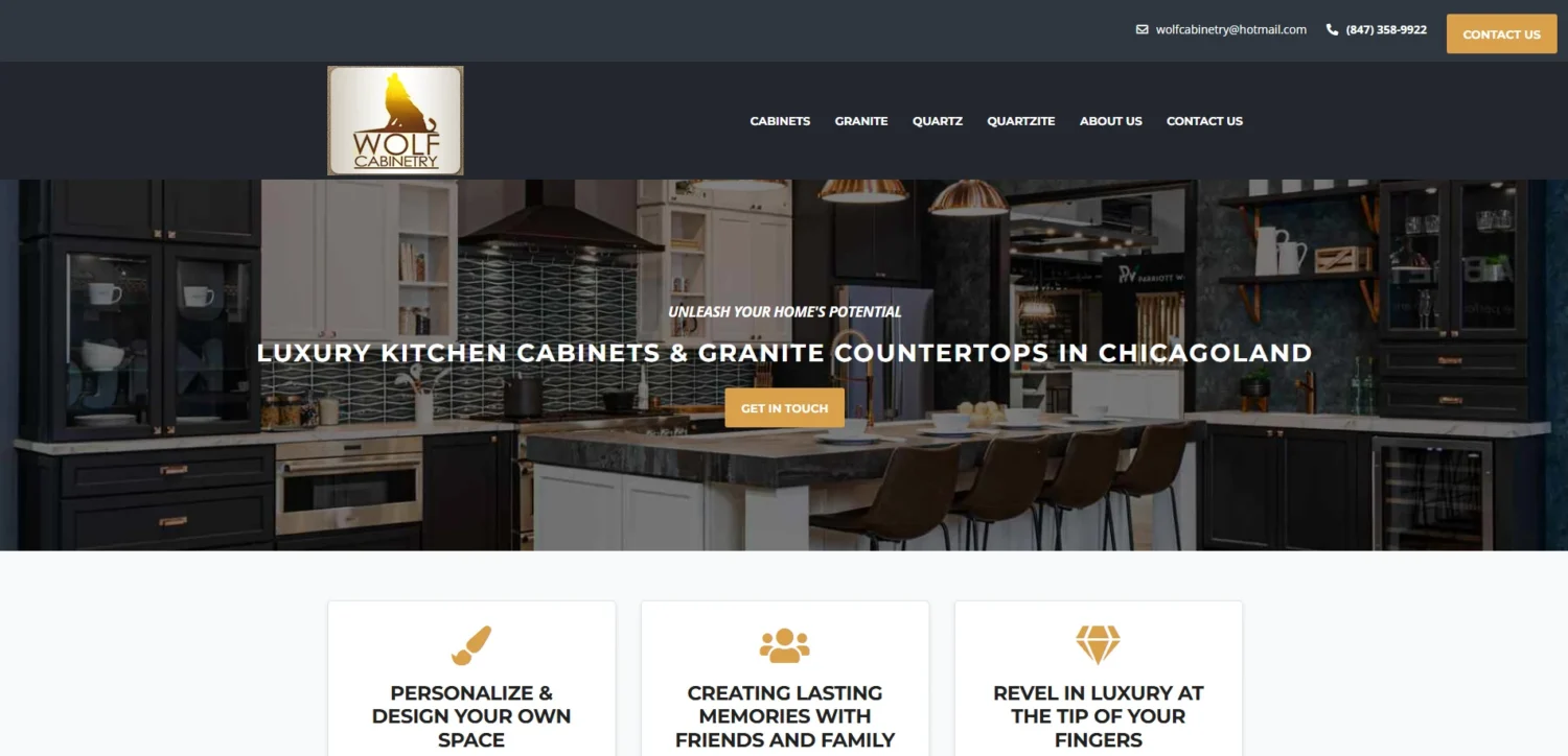 50 Pembuat Kabinet Kustom Teratas di AS 47 Pembuat lemari dapur Wolf Cabinetry