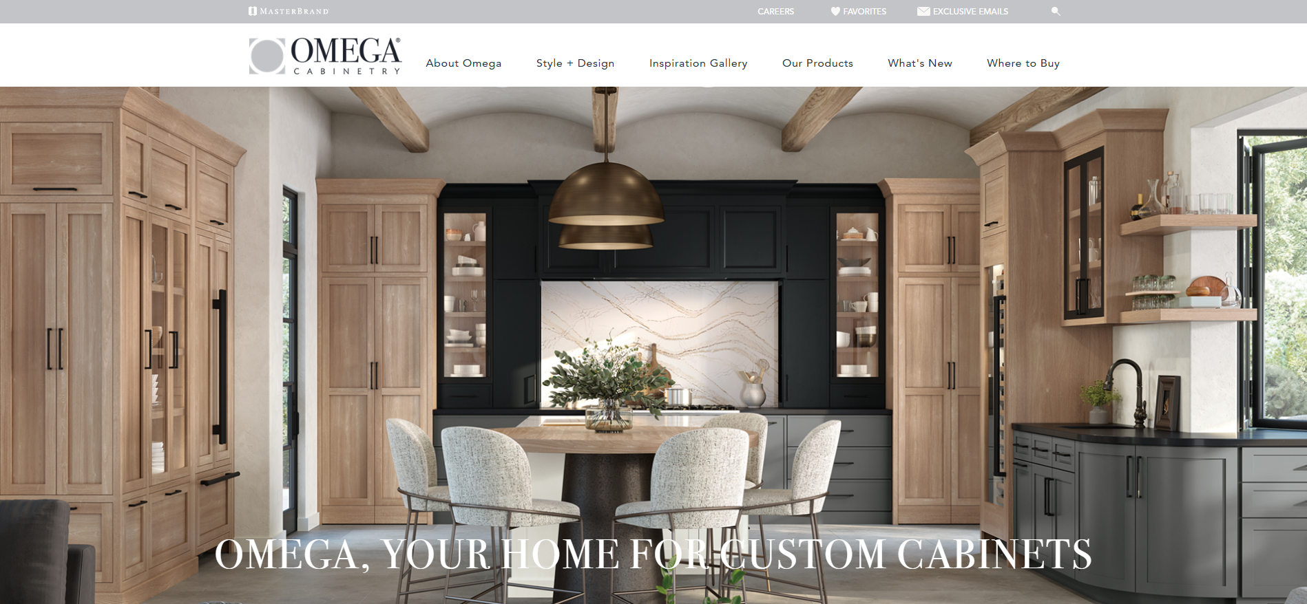 Omega Cabinetry custom cabinet maker in America