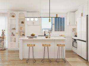 Enhance your kitchen with bright white cabinets. Timeless design, durable materials, and ample storage create a clean, airy, and elegant space.