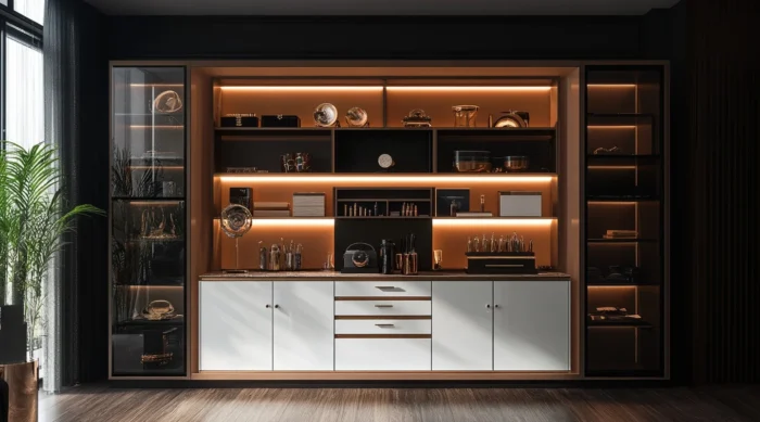 Luxury Wooden Art Supply Cabinet