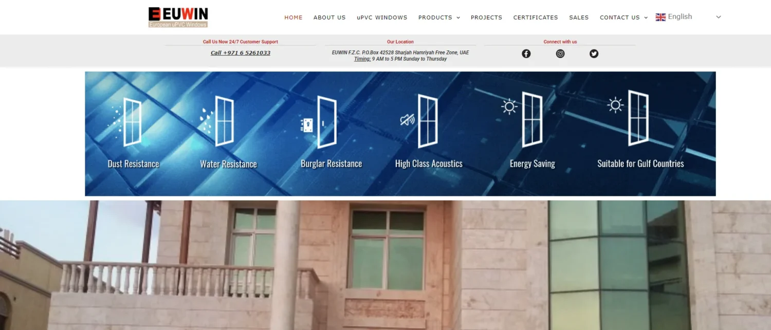 Fabricantes de ventanas en los Emiratos Árabes Unidos