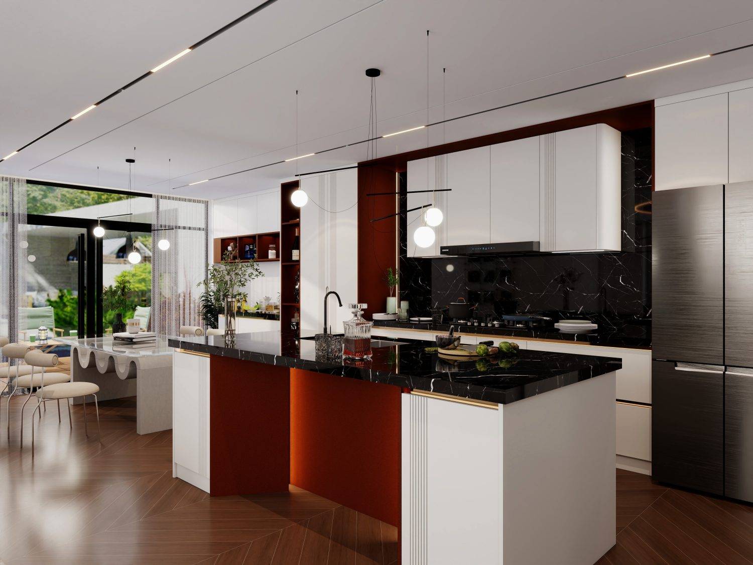 French-Inspired Cabinets for Refined