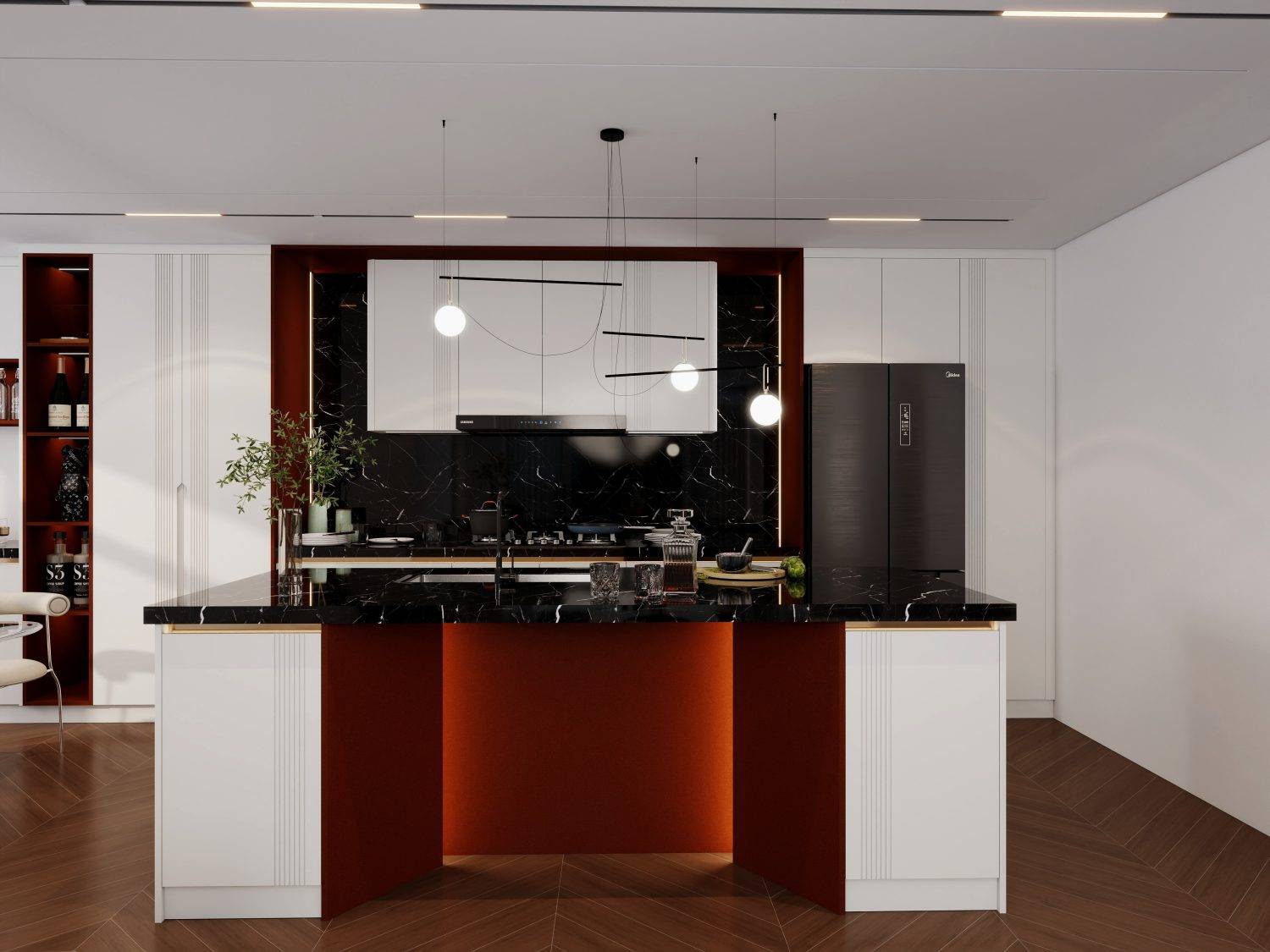 French-Inspired Cabinets for Refined