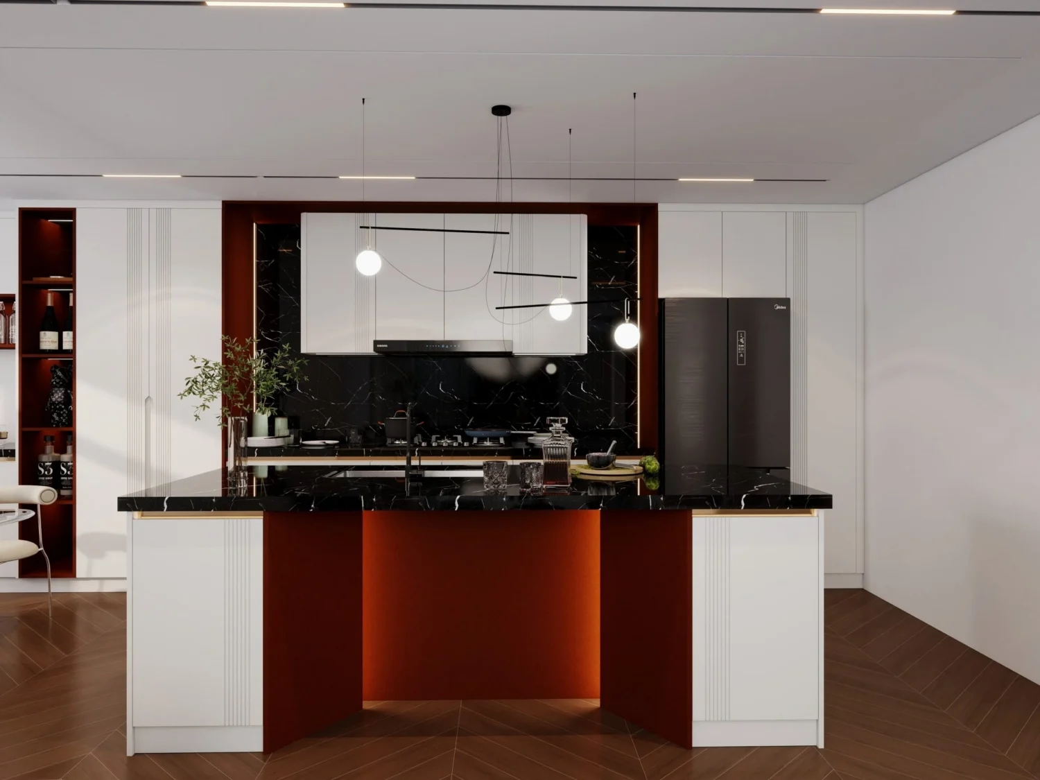 French-Inspired Cabinets for Refined