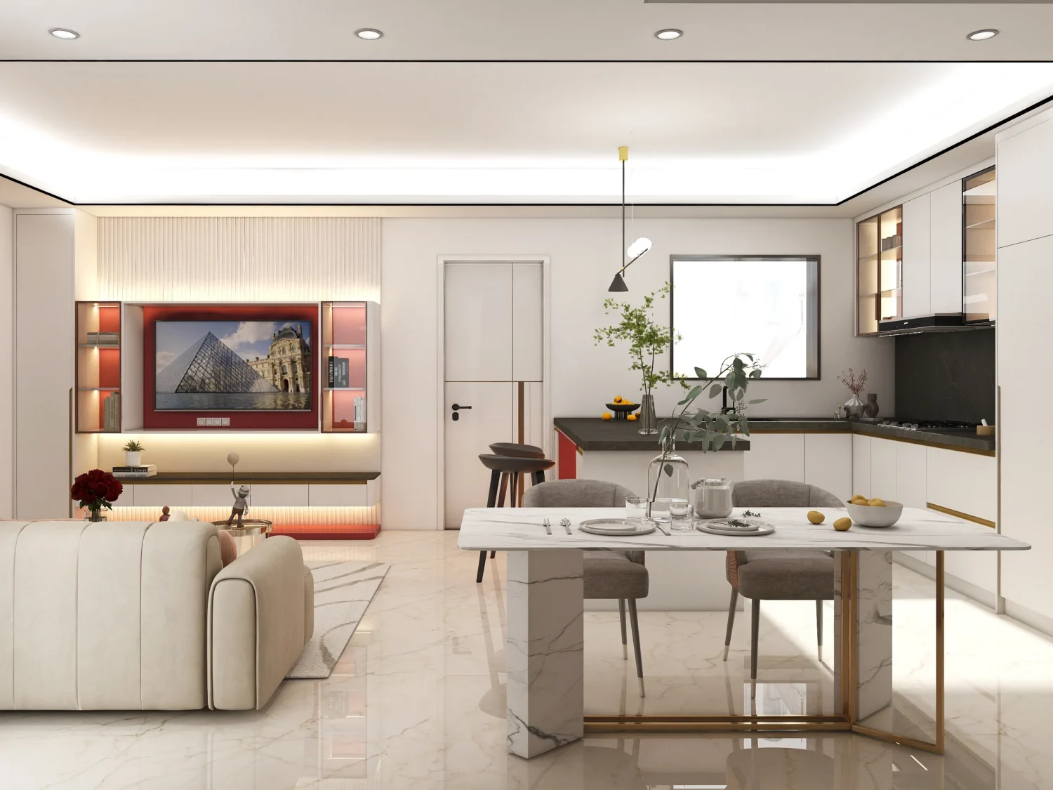 قم بتجديد مطبخك بخزائن أنيقة باللون الأبيض اللامع. تصميم عصري، وتشطيب سهل التنظيف، وحلول تخزين مثالية تناسب أي مساحة.