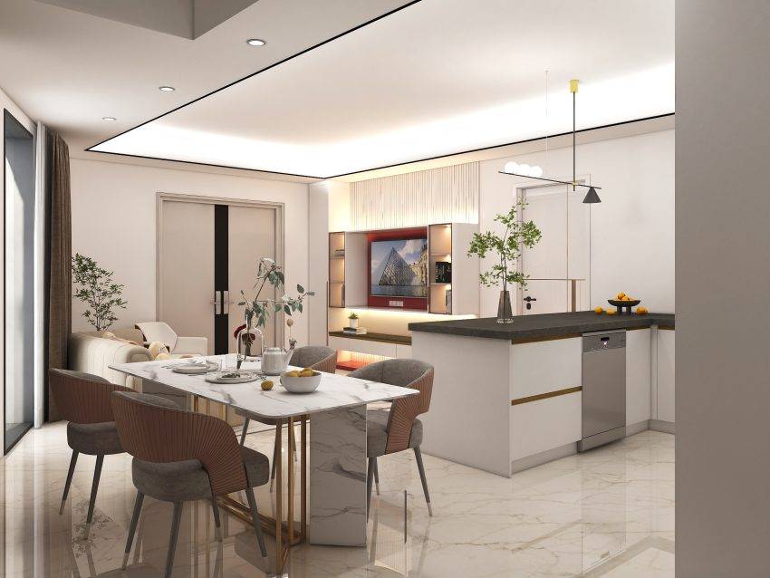 Transform your kitchen with sleek glossy white cabinets. Modern design, easy-to-clean finish, and optimized storage solutions fit any space.