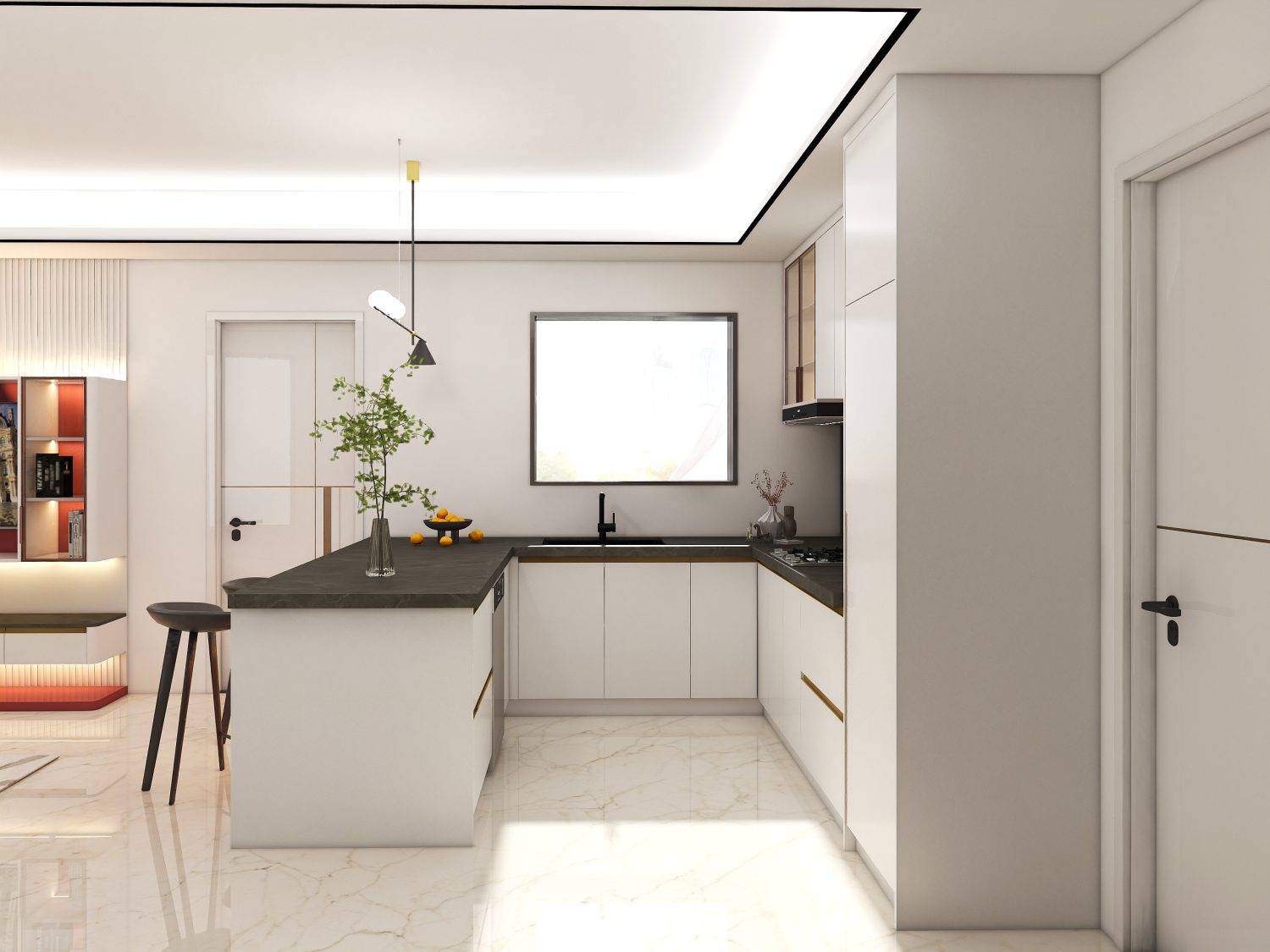 Transform your kitchen with sleek glossy white cabinets. Modern design, easy-to-clean finish, and optimized storage solutions fit any space.