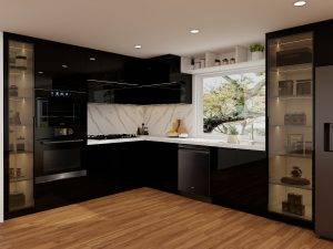 High Gloss Cabinets for Bright, Spacious Interiors