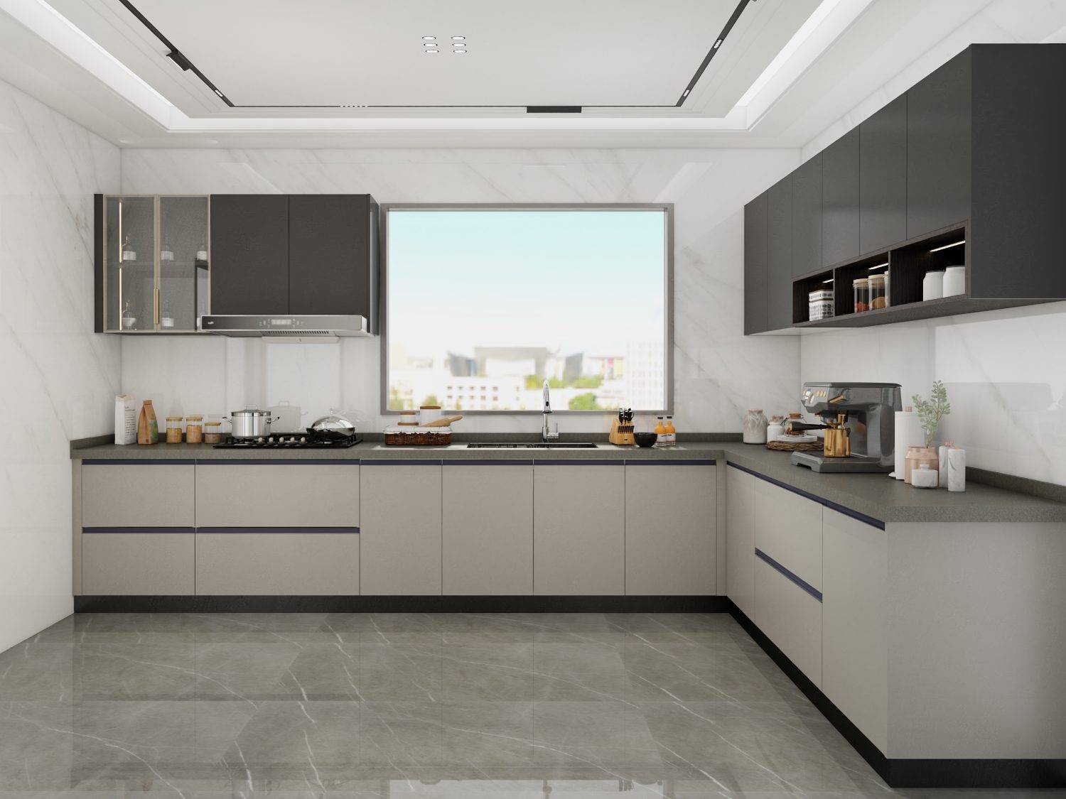 Upgrade your kitchen with our I-shaped cabinet. Sleek design, durable build, and ample storage make it perfect for modern, compact spaces.