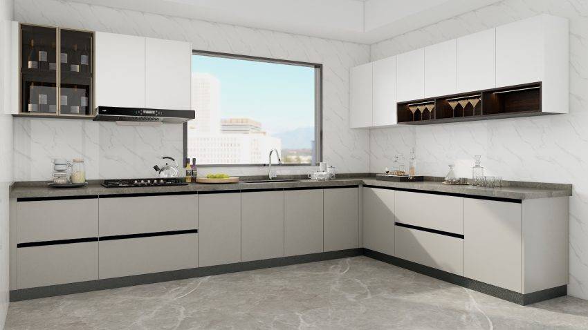 Upgrade your kitchen with our I-shaped cabinet. Sleek design, durable build, and ample storage make it perfect for modern, compact spaces.