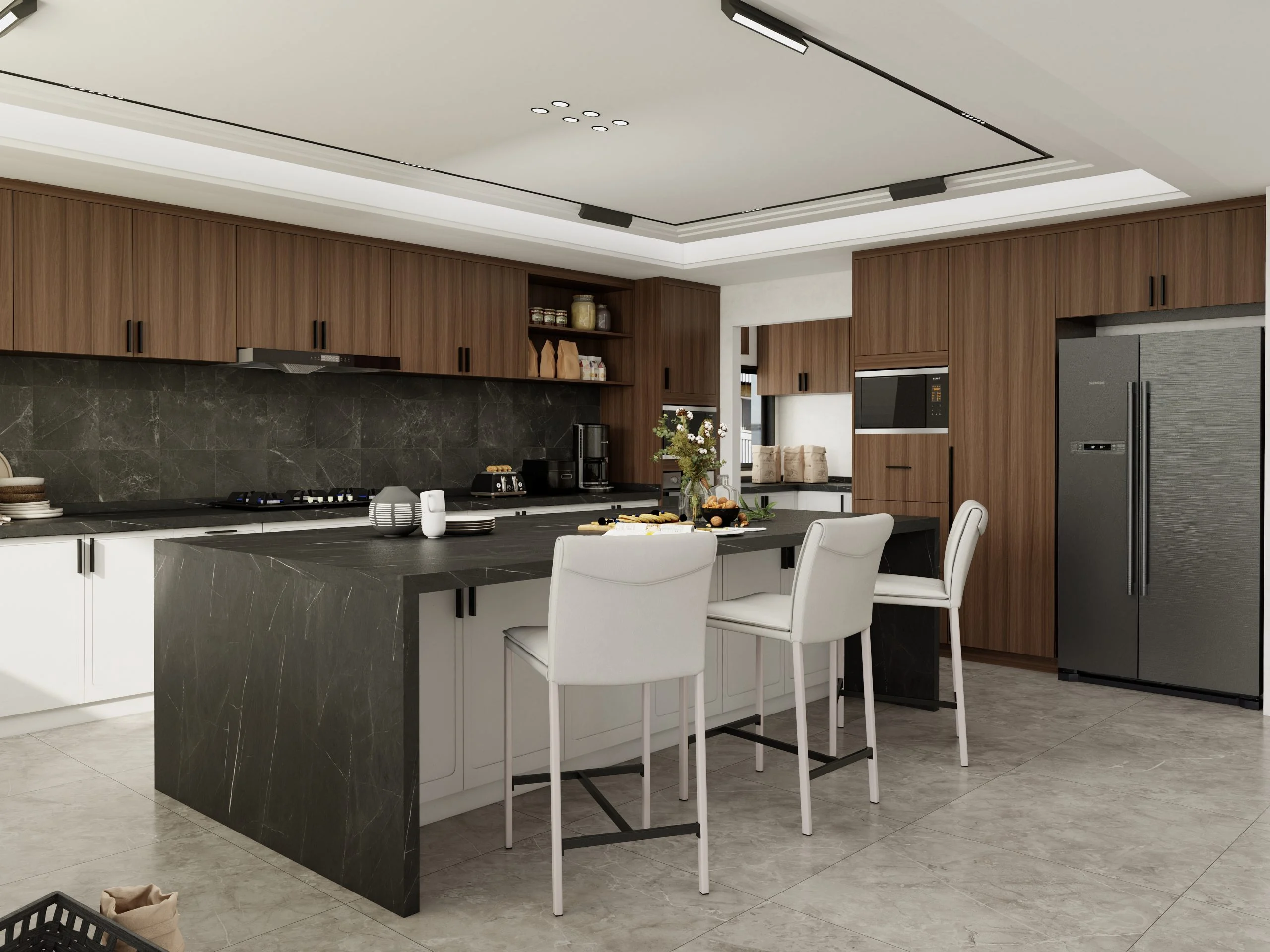 Fokus Kabinet Veneer Mewah