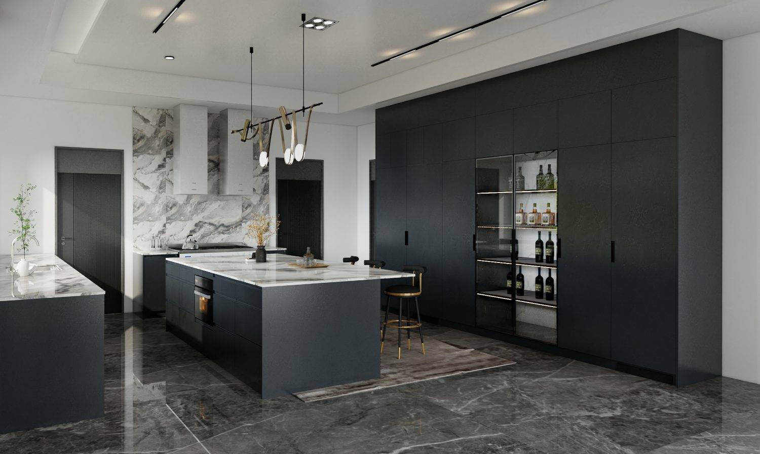 Elevate your kitchen with sleek marble counter cabinets. Luxurious design, durable materials, and functional storage combine elegance with practicality.