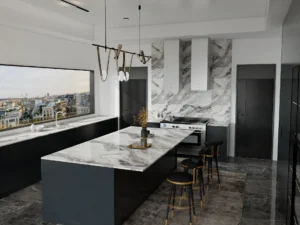What Are The Pros And Cons of Dark Wood Kitchen Cabinets? 9 Elevate your kitchen with sleek marble counter cabinets. Luxurious design, durable materials, and functional storage combine elegance with practicality.