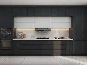 Upgrade your kitchen with matte black cabinets. Sleek, durable, and easy to clean, they offer smart storage and timeless design.
