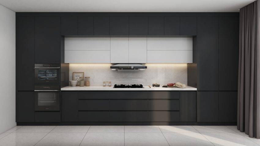 Upgrade your kitchen with matte black cabinets. Sleek, durable, and easy to clean, they offer smart storage and timeless design.