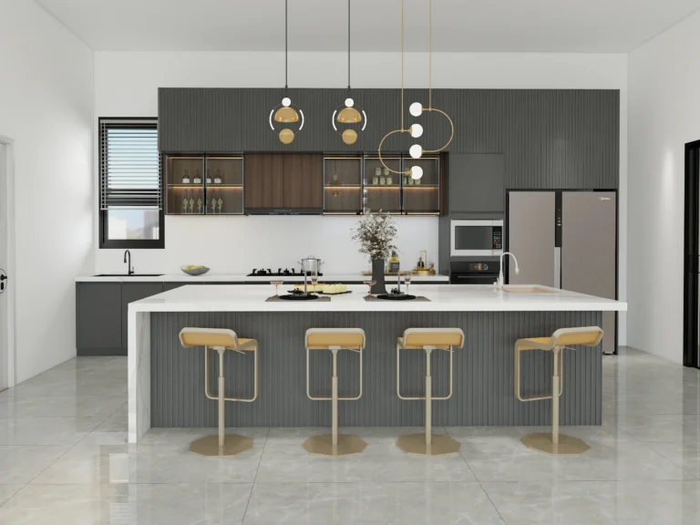 Transform your kitchen with modern gray cabinets. Sleek design, durable materials, and smart storage solutions combine style and functionality.