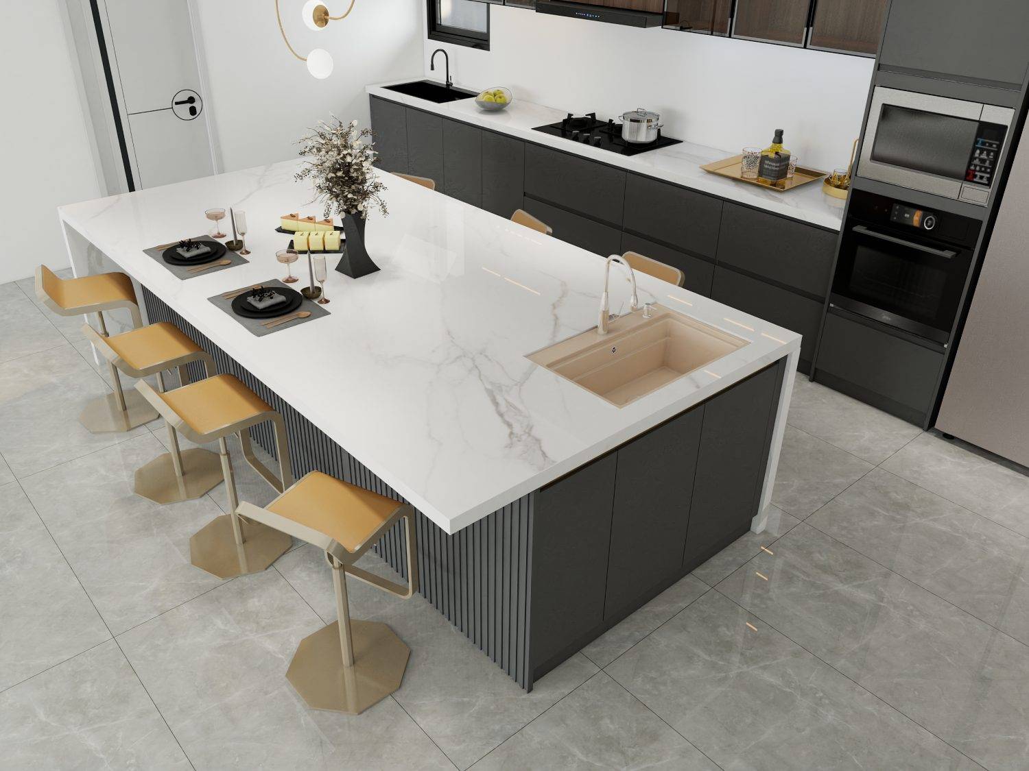 Transform your kitchen with modern gray cabinets. Sleek design, durable materials, and smart storage solutions combine style and functionality.