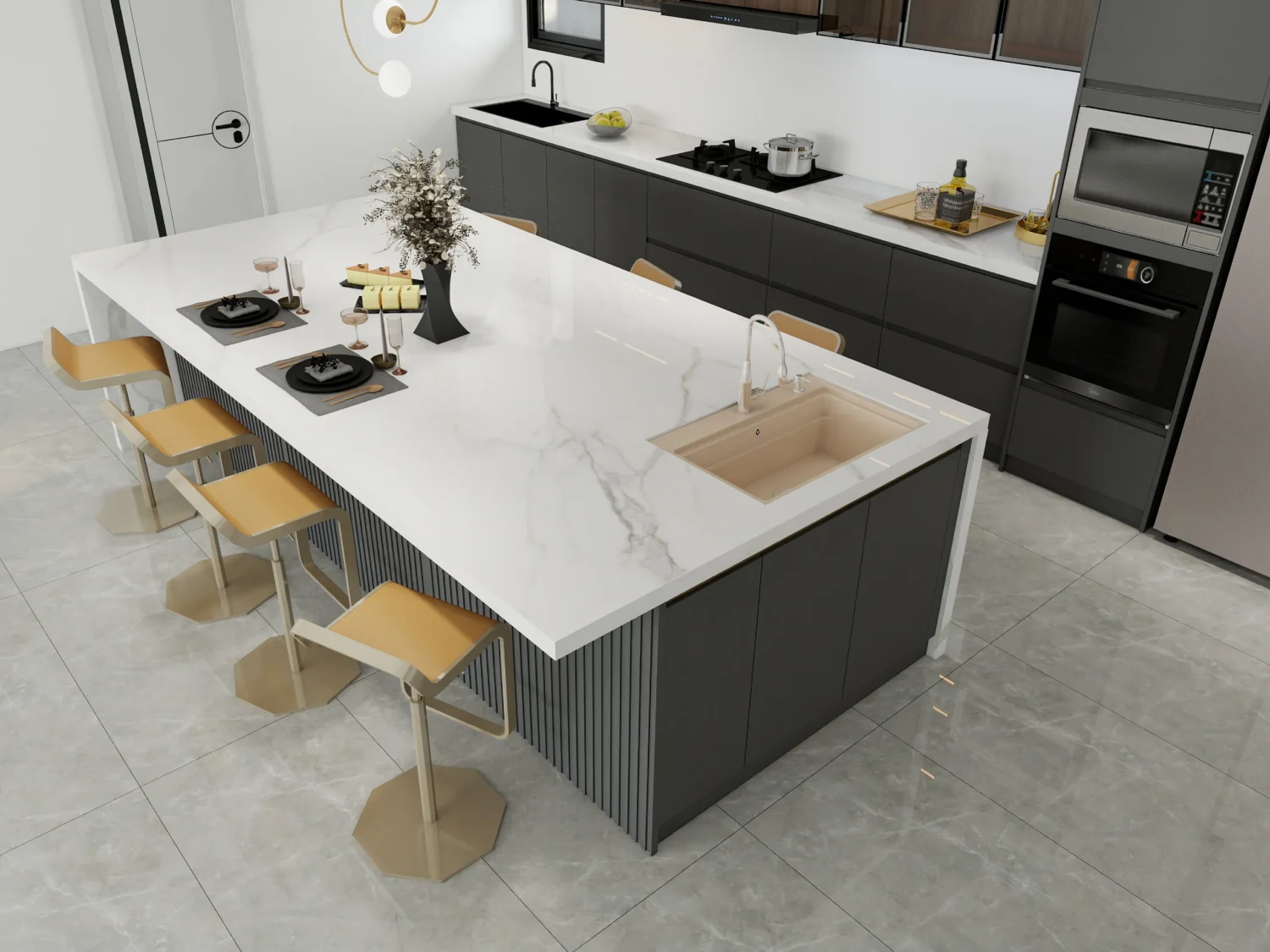 Transforme su cocina con gabinetes grises modernos. Diseño elegante, materiales duraderos y soluciones de almacenamiento inteligentes que combinan estilo y funcionalidad.