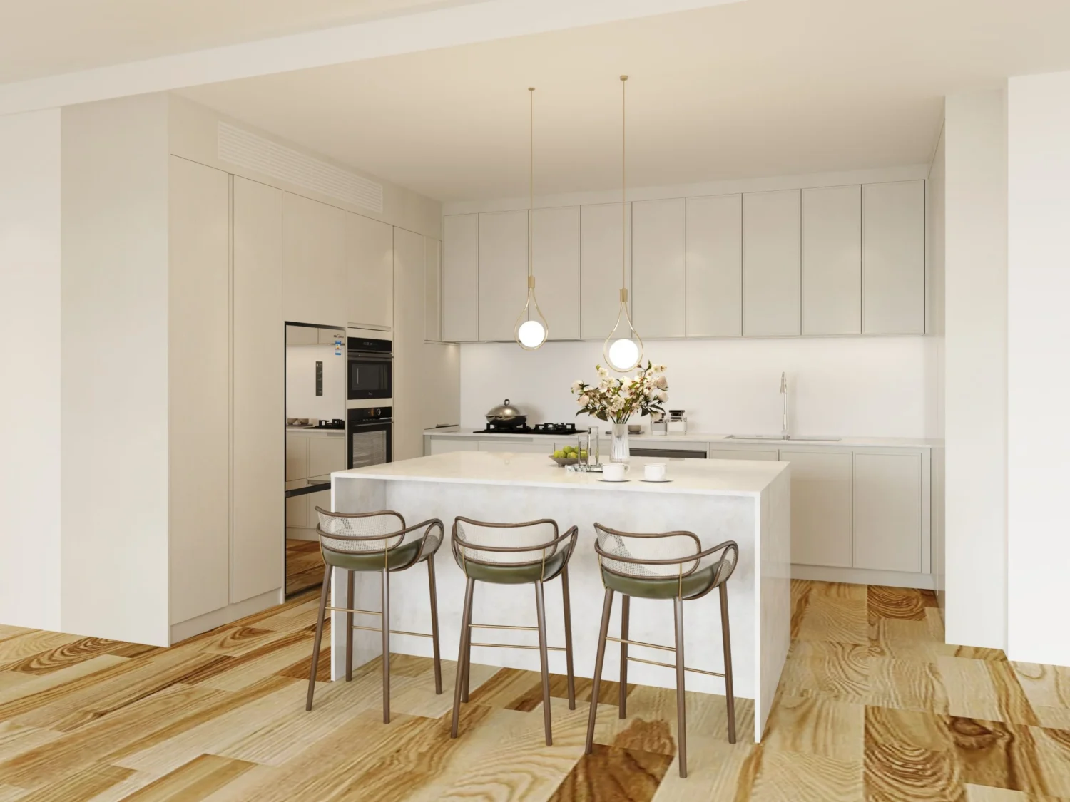 White Shaker Cabinets with Timeless Door Profiles - PA Kitchen