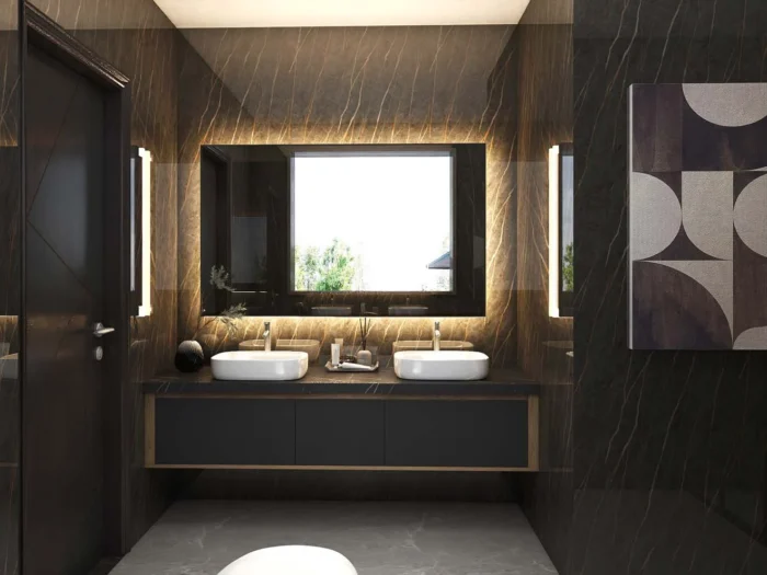 Backlit smart mirror