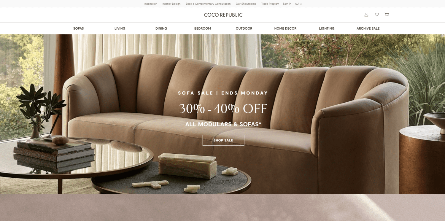 Coco Republic furniture manufacturer