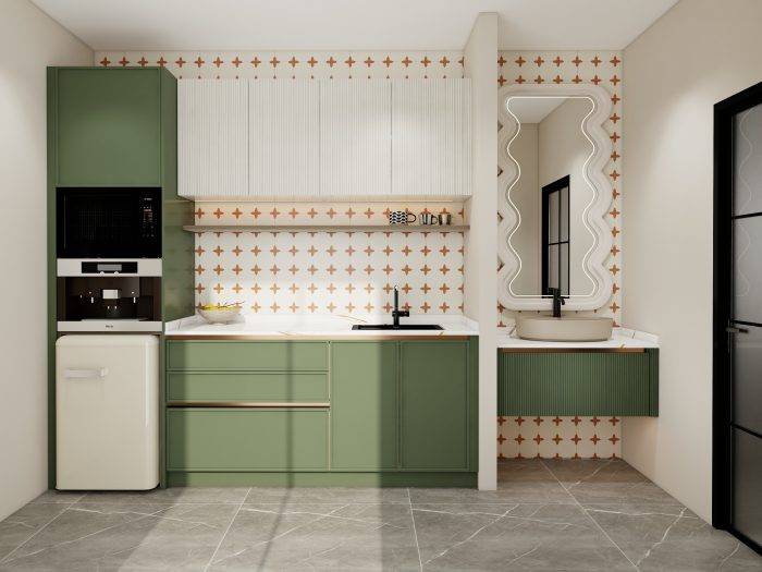 Custom Colors Kitchen Cabinet