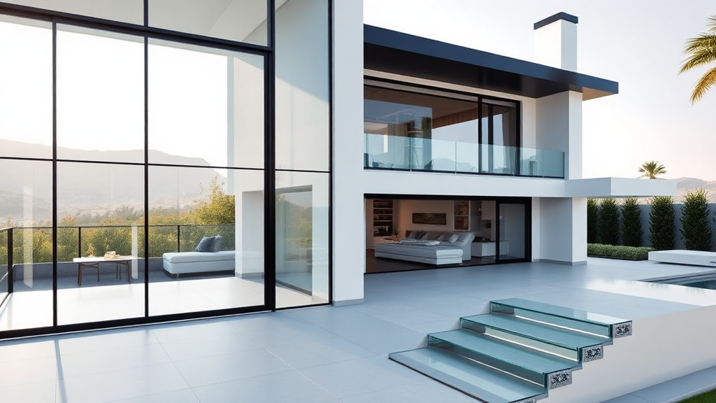 The Ultimate Guide to Choosing Aluminum Windows for Hotels 5 Luxury hotel with floor-to-ceiling aluminum windows, maximizing natural light and panoramic views.