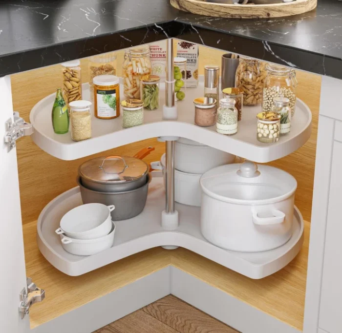 The Ultimate Guide to Apartment Kitchen Cabinets: Design, Materials, and Space-Saving Tips 2 Kitchen Cabinet Corner Cabinets with Lazy Susans