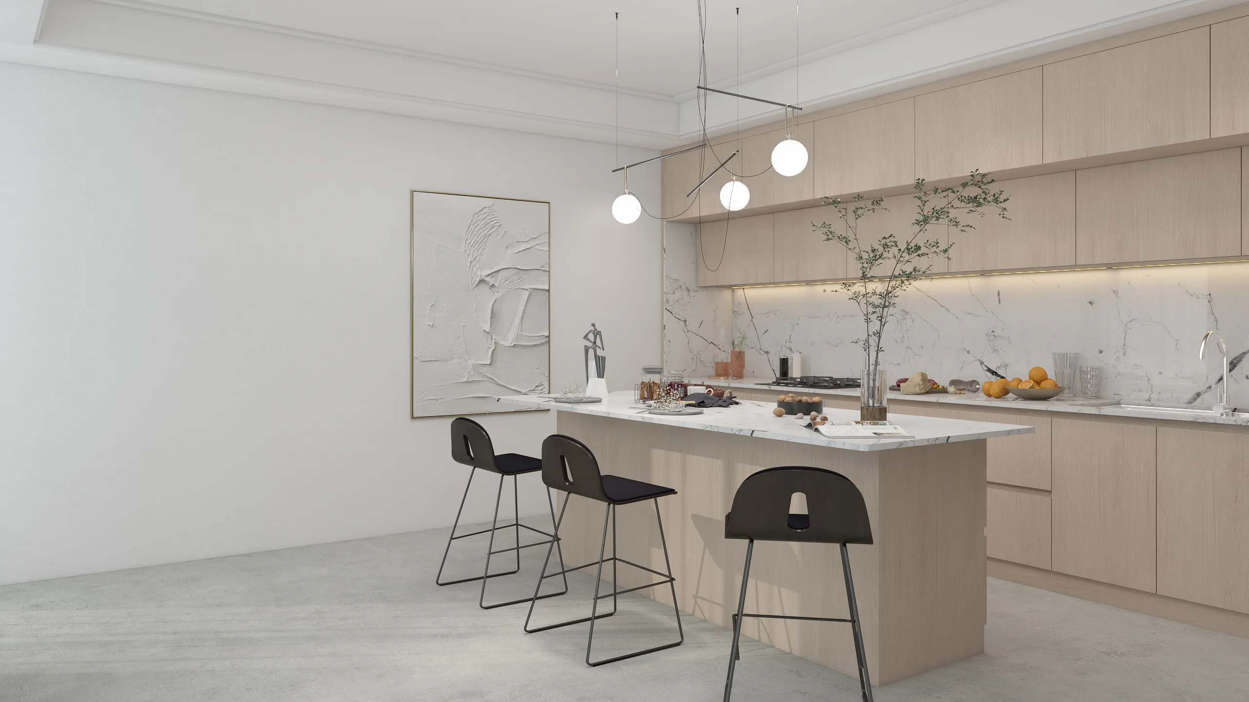 Laminate Kitchen Cabinets 21 Light Wood Laminate Kitchen Cabinets With Slab Cabinet Doors