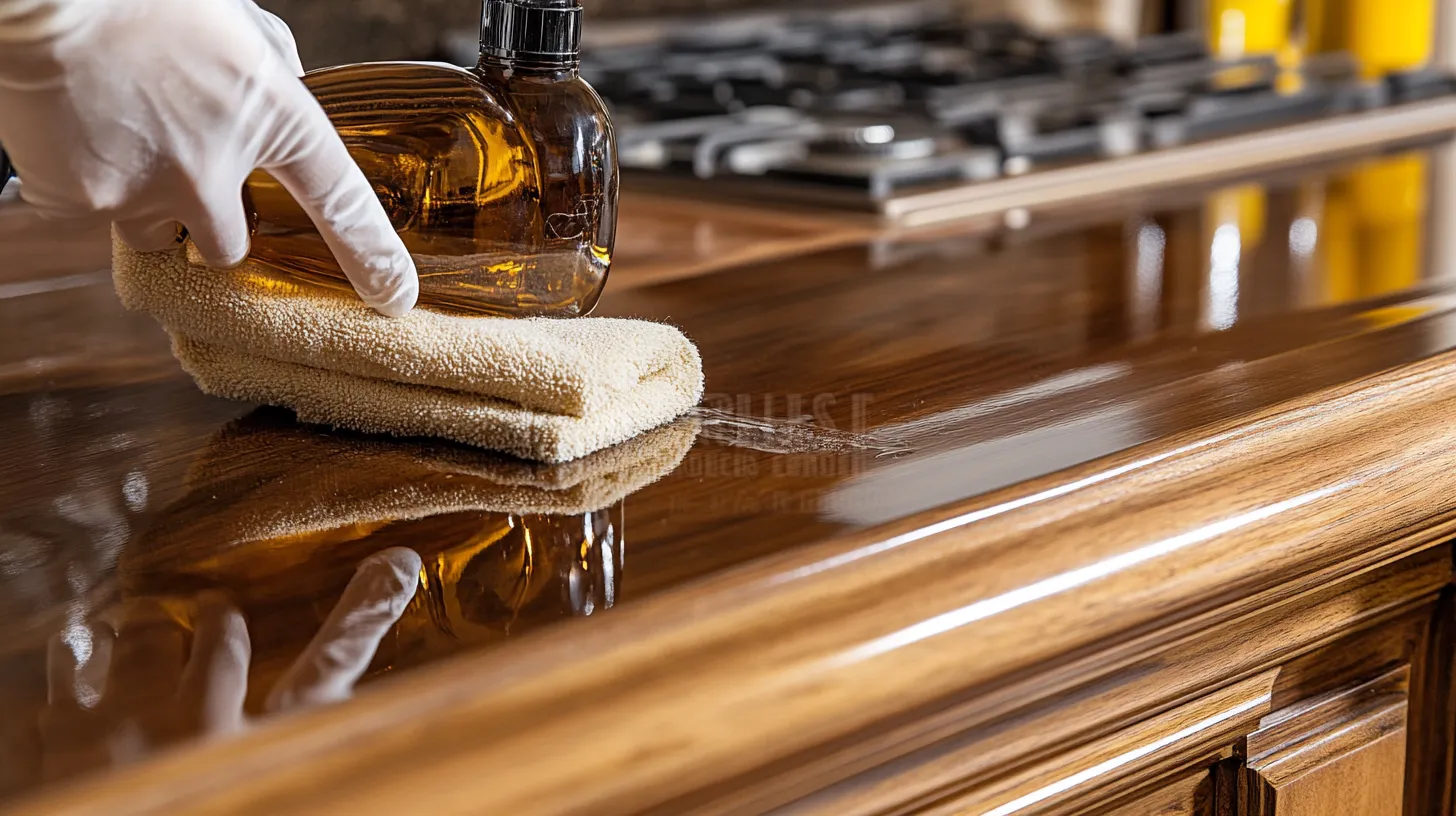 Polishing and protecting Solid Wood Kitchen Cabinets