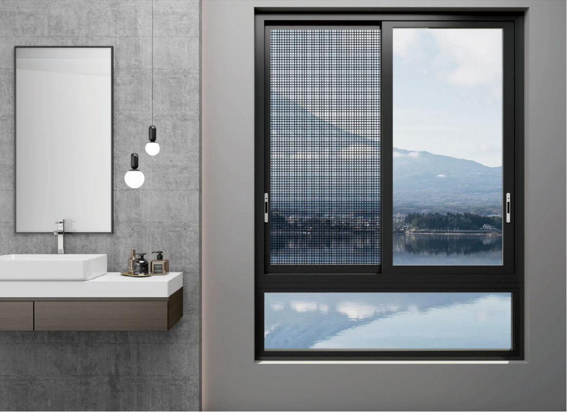 PA Windows Star Light Series G-C77/118 sliding window featuring tempered laminated glass for safety and high thermal insulation.